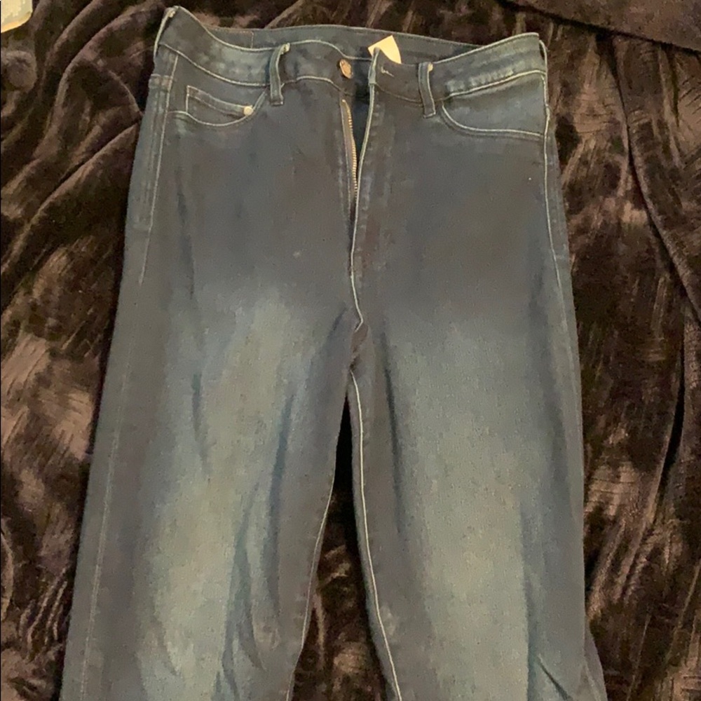 Dark blue denim jeans